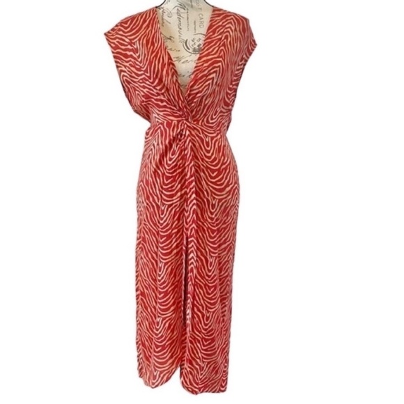 VIX Paula Hermanny Celina Zebra Print Caftan Coverup - Picture 3 of 3